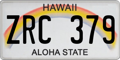 HI license plate ZRC379