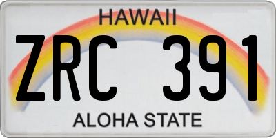 HI license plate ZRC391
