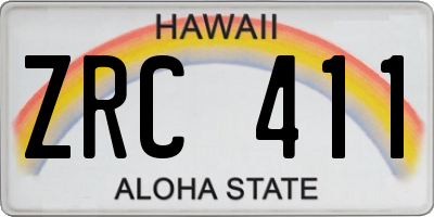 HI license plate ZRC411