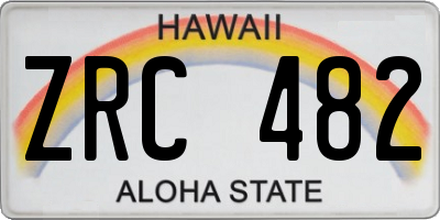 HI license plate ZRC482