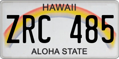 HI license plate ZRC485