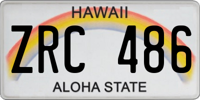 HI license plate ZRC486