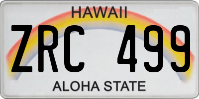 HI license plate ZRC499