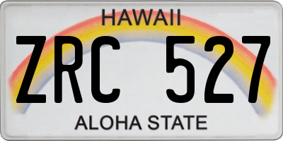 HI license plate ZRC527