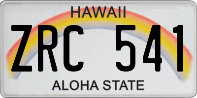 HI license plate ZRC541