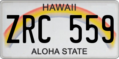 HI license plate ZRC559