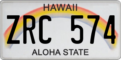 HI license plate ZRC574