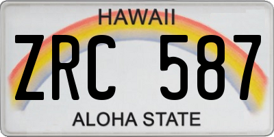 HI license plate ZRC587