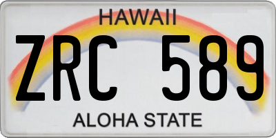 HI license plate ZRC589