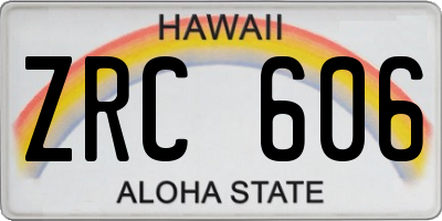 HI license plate ZRC606