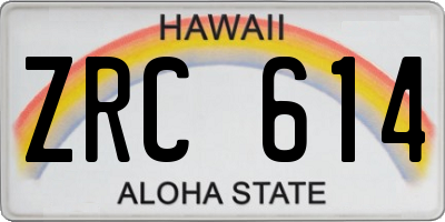 HI license plate ZRC614