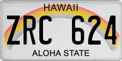 HI license plate ZRC624