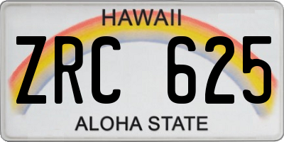 HI license plate ZRC625