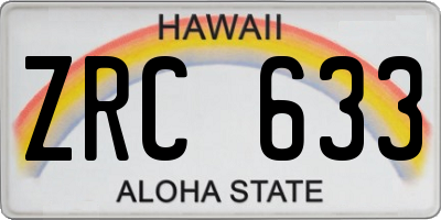 HI license plate ZRC633