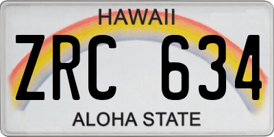 HI license plate ZRC634