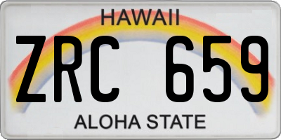 HI license plate ZRC659