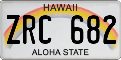 HI license plate ZRC682