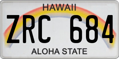 HI license plate ZRC684