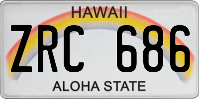 HI license plate ZRC686