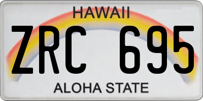 HI license plate ZRC695