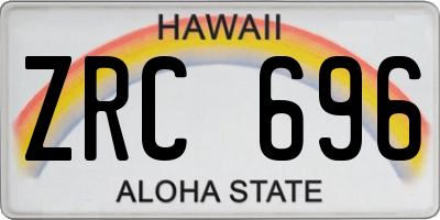 HI license plate ZRC696