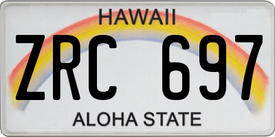 HI license plate ZRC697