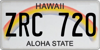 HI license plate ZRC720
