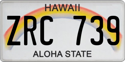 HI license plate ZRC739