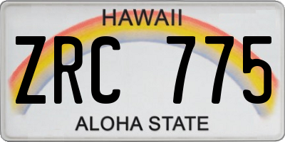 HI license plate ZRC775