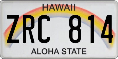 HI license plate ZRC814
