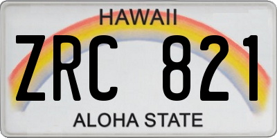 HI license plate ZRC821