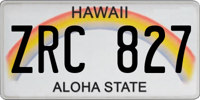 HI license plate ZRC827