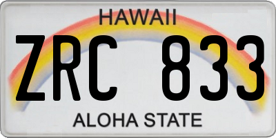 HI license plate ZRC833