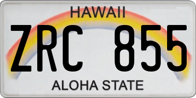 HI license plate ZRC855