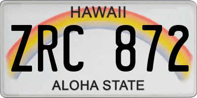 HI license plate ZRC872