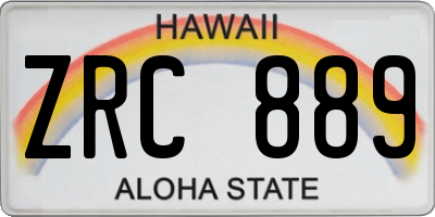 HI license plate ZRC889