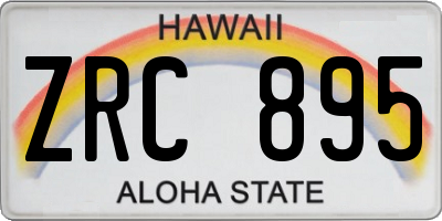HI license plate ZRC895