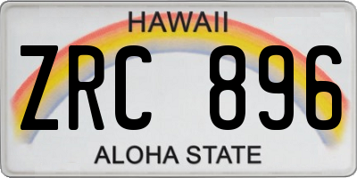 HI license plate ZRC896