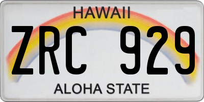 HI license plate ZRC929