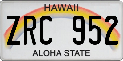 HI license plate ZRC952