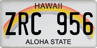 HI license plate ZRC956