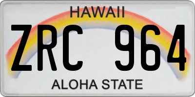 HI license plate ZRC964