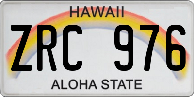 HI license plate ZRC976