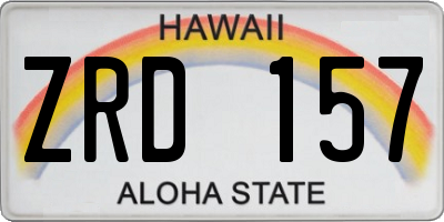 HI license plate ZRD157