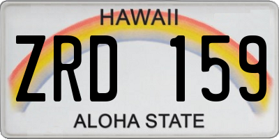 HI license plate ZRD159