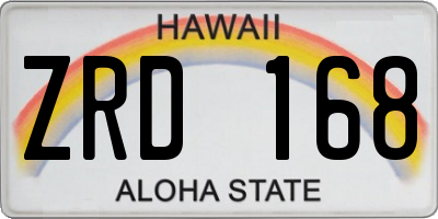 HI license plate ZRD168