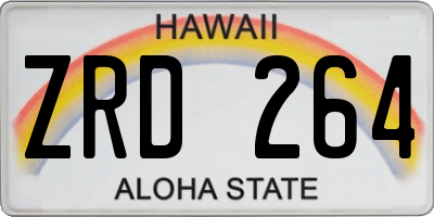 HI license plate ZRD264