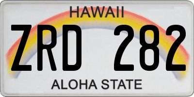 HI license plate ZRD282