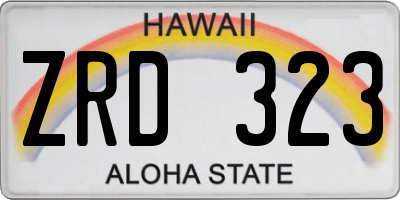 HI license plate ZRD323