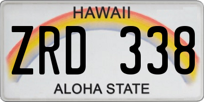 HI license plate ZRD338